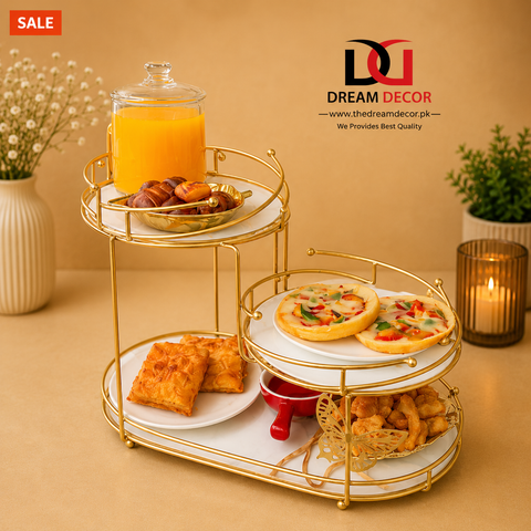 Multipurpose  Organizer Stand for Makeup & Serving