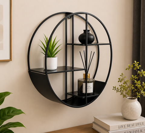 Round Decorative Wall Shelf