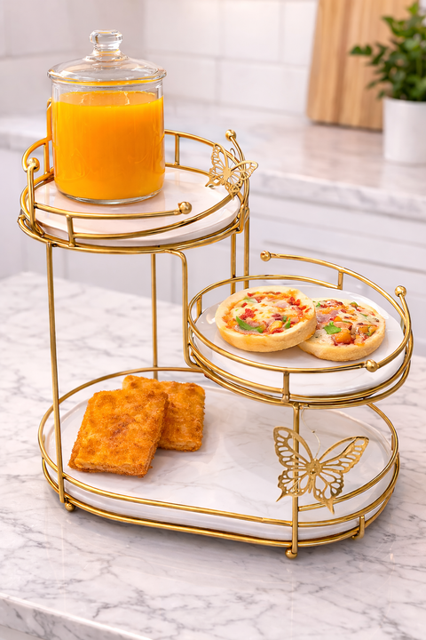 Multipurpose  Organizer Stand for Makeup & Serving