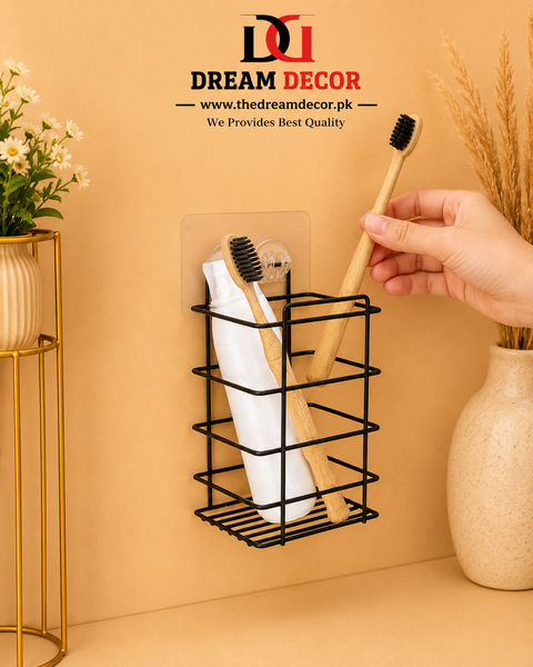 Wall-Mounted Storage Rack for Bathroom Accessories
