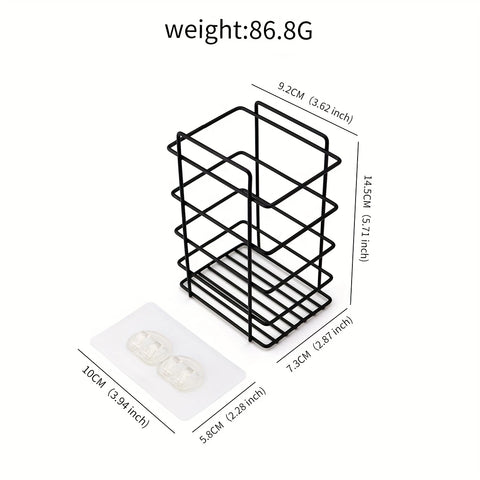 Wall-Mounted Storage Rack for Bathroom Accessories