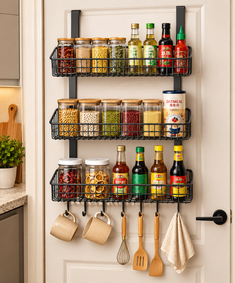 3-Tier Wall Mounted Kitchen Storage Rack