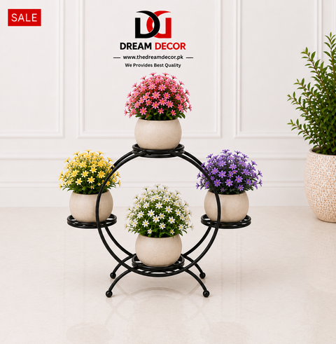 4-Tier Metal Flower Pot Stand