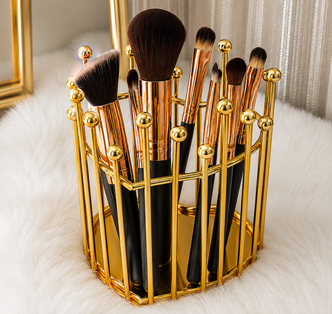 3-Piece Beauty & Jewelry Organizer Set – Premium Gold Collection