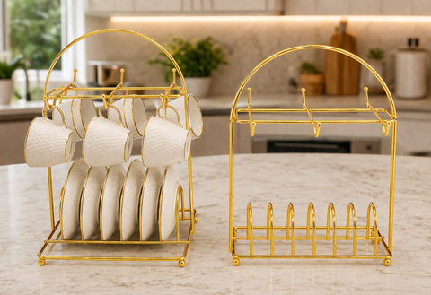 Golden Metal Dish Rack