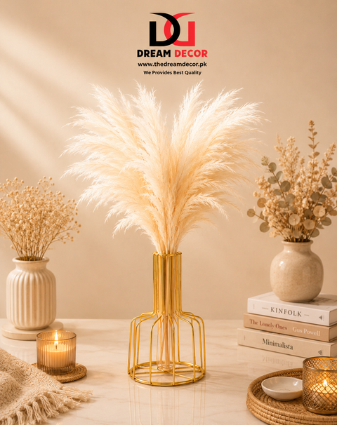 Metal Flower Vase With Transparent Tube