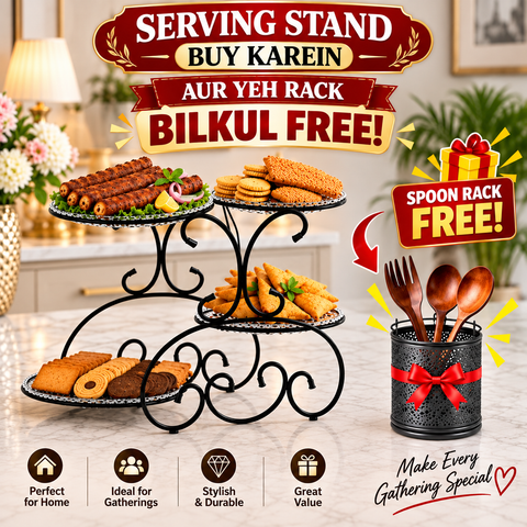 Decorative Plate Rack with Free Spoon Rack | Combo Deal