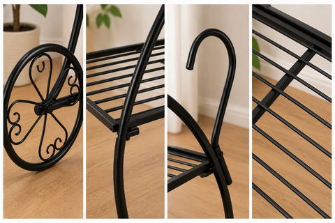 Decorative Metal Flower Cart / Bicycle Plant Stand