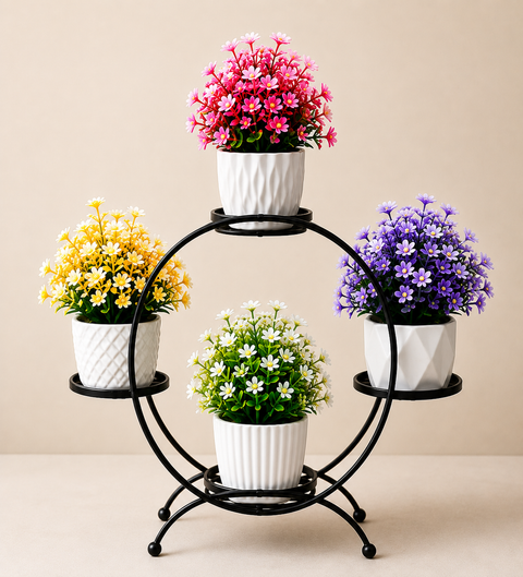 4-Tier Metal Flower Pot Stand