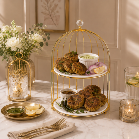 Premium Gold Cosmetic Organizer Rack