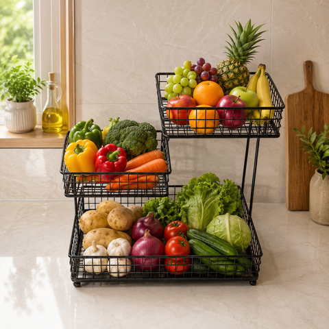 3-Tier Fruit & Vegetable Storage Basket