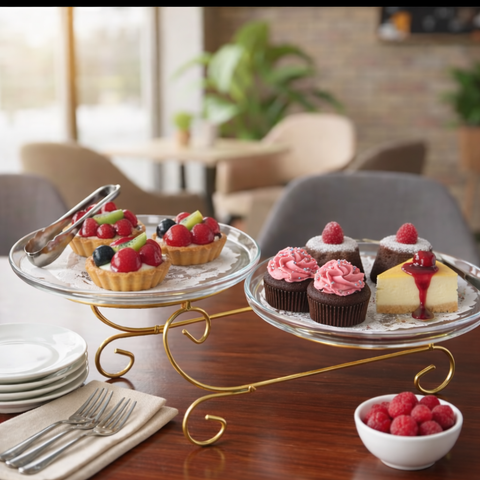 Cupcake Stand Round Cake Display Stand for Afternoon Tea