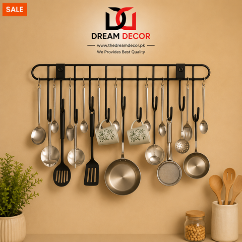 Wall-Mounted Multipurpose Kitchen Utensil Rack