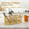 Premium Gold Mesh Cutlery Organizer Basket – Kitchen Spoon & Fork Holder