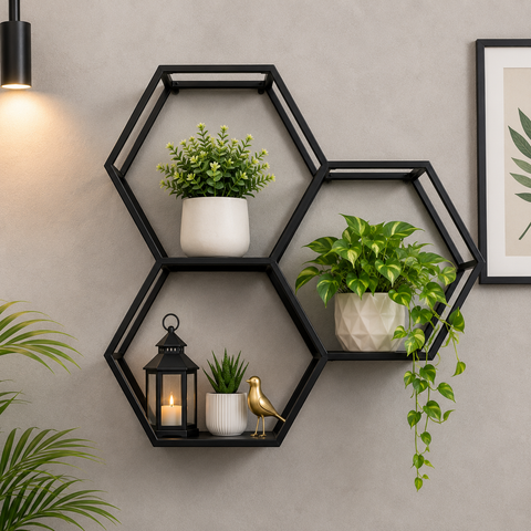 Geometric Wall Display Shelf