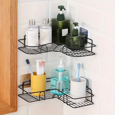 Bathroom Corner Shelf Wall Mounted with adhesive hook