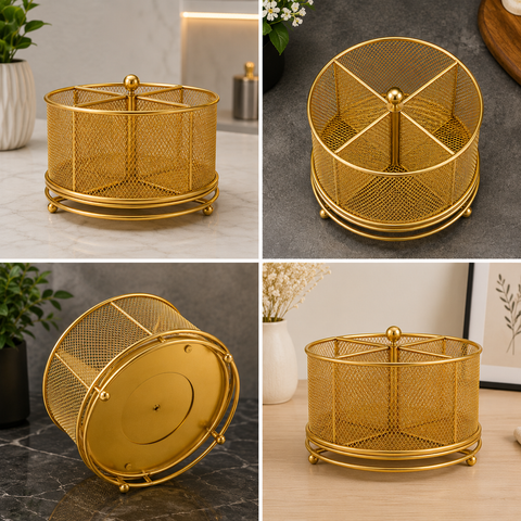Cutlery Holder Stand – Metal Mesh Spoon Fork Organizer