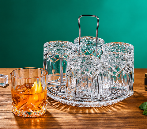 Premium 6-Glass Holder & Storage Rack