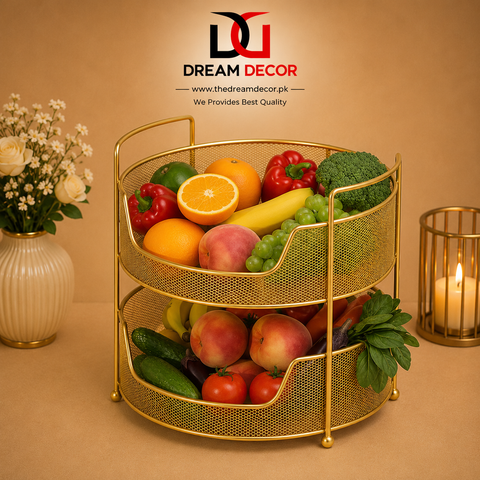 Contemporary Two-Level Kitchen Storage Rack