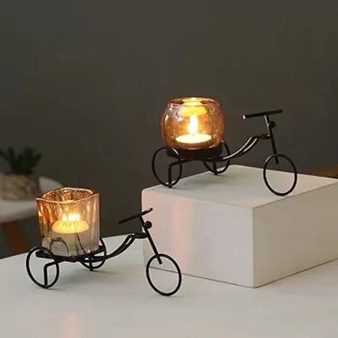Candle Holder Shape Of Bicycle