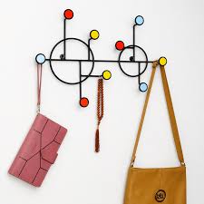 Modern Geometric Wall Hook Rack | Decorative Metal Hanger