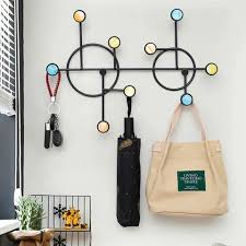 Modern Geometric Wall Hook Rack | Decorative Metal Hanger