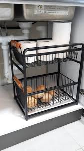 Metal Fruit & Vegetable Storage Basket Rack