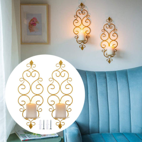 Wall Candle Holder Decorative Black Candle